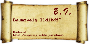 Baumzveig Ildikó névjegykártya